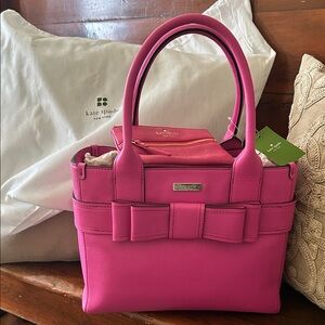 NWT Kate Spade Fuchsia Bow Satchel